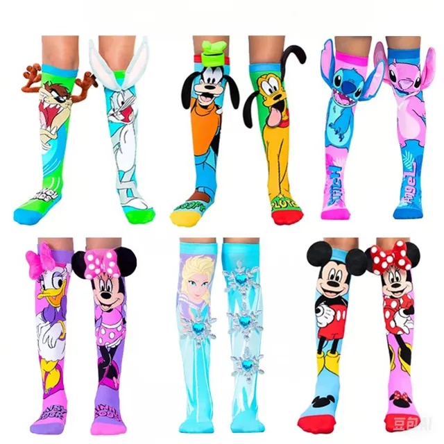 Meias Coloridas Estampadas de Desenho