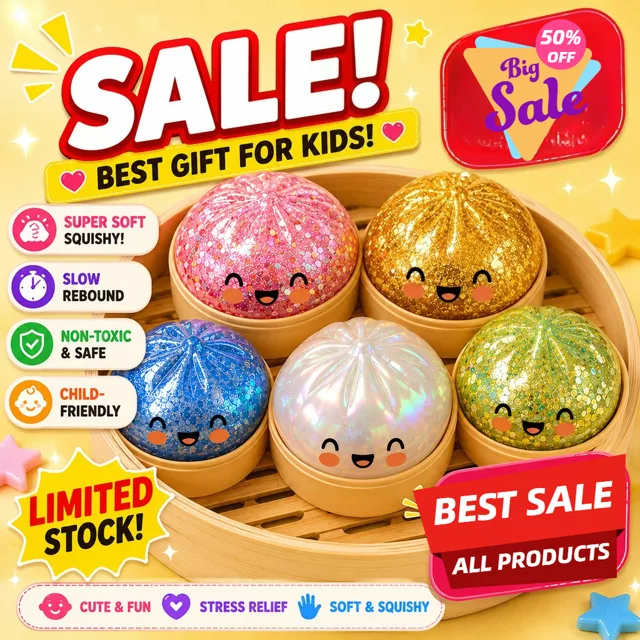 Squishy Dumpling Glitter 5/8,5 cm