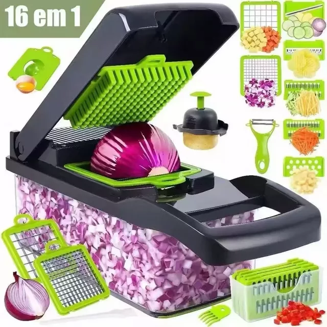 Fatiador Multifuncional 16 em 1 em Inox