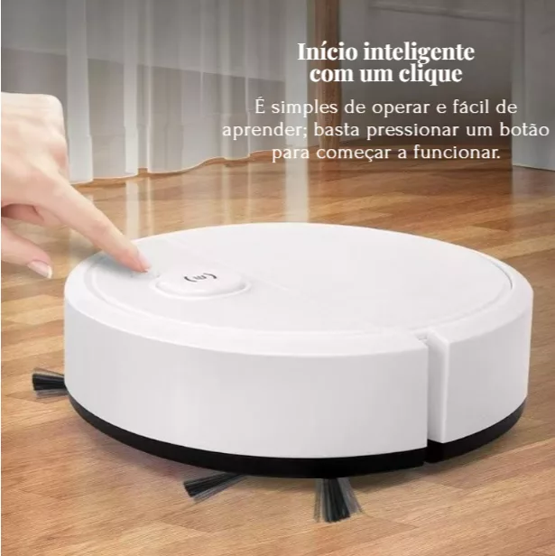 Robô Aspirador 3 em 1 Varre e Aspira