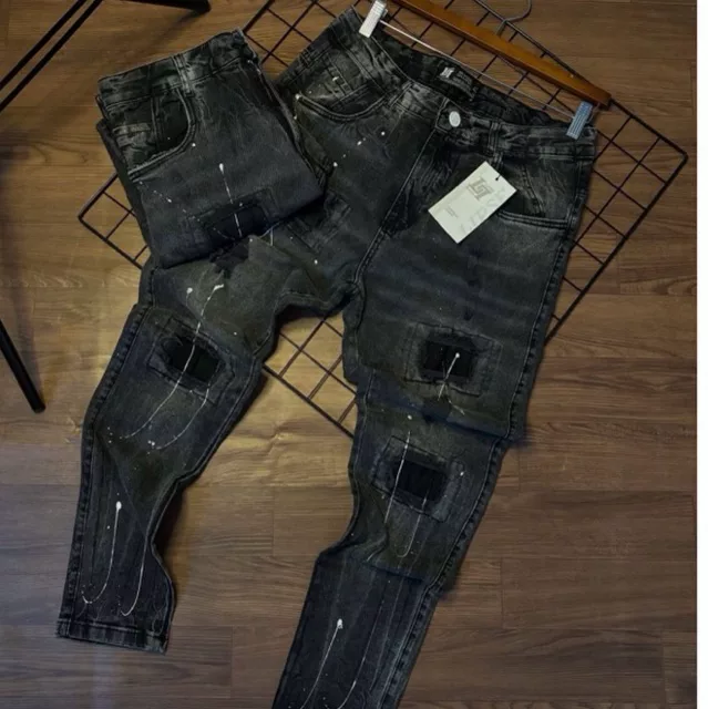Calça Jogador Masculina Jeans Rasgadinha