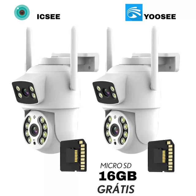 Câmera de Segurança Wi-Fi Lente Dupla 360°