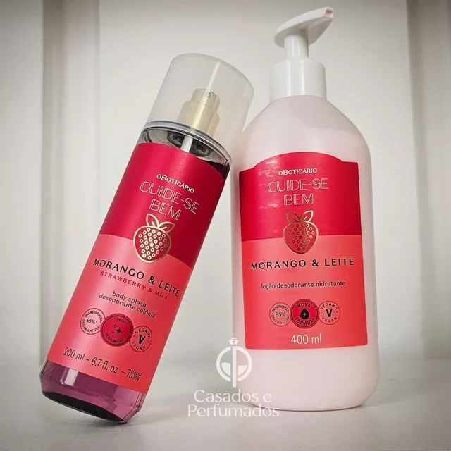 Body Splash Morango e Leite